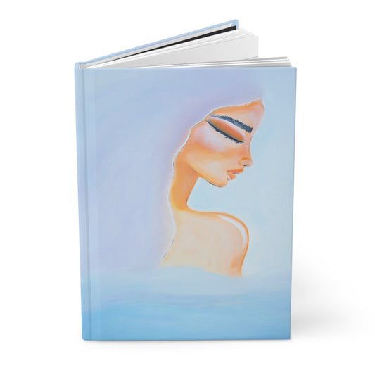 Morning Cloud hardcover notebook by Printify featuring a soft cloud design, ideal for journaling and note-taking.