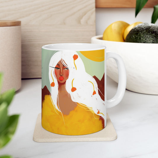"Golden July" Summer Artwork Coffee Mug
