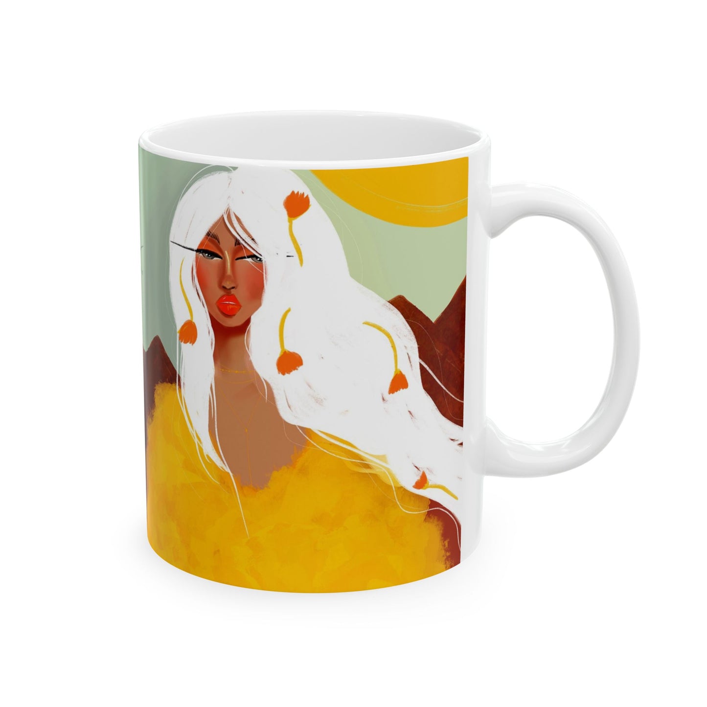 "Golden July" Summer Artwork Coffee Mug
