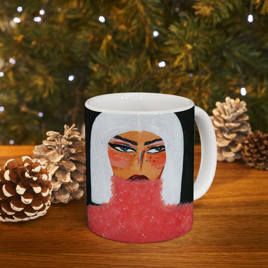 Winter Girl Fashion Illustration Coffee Mug