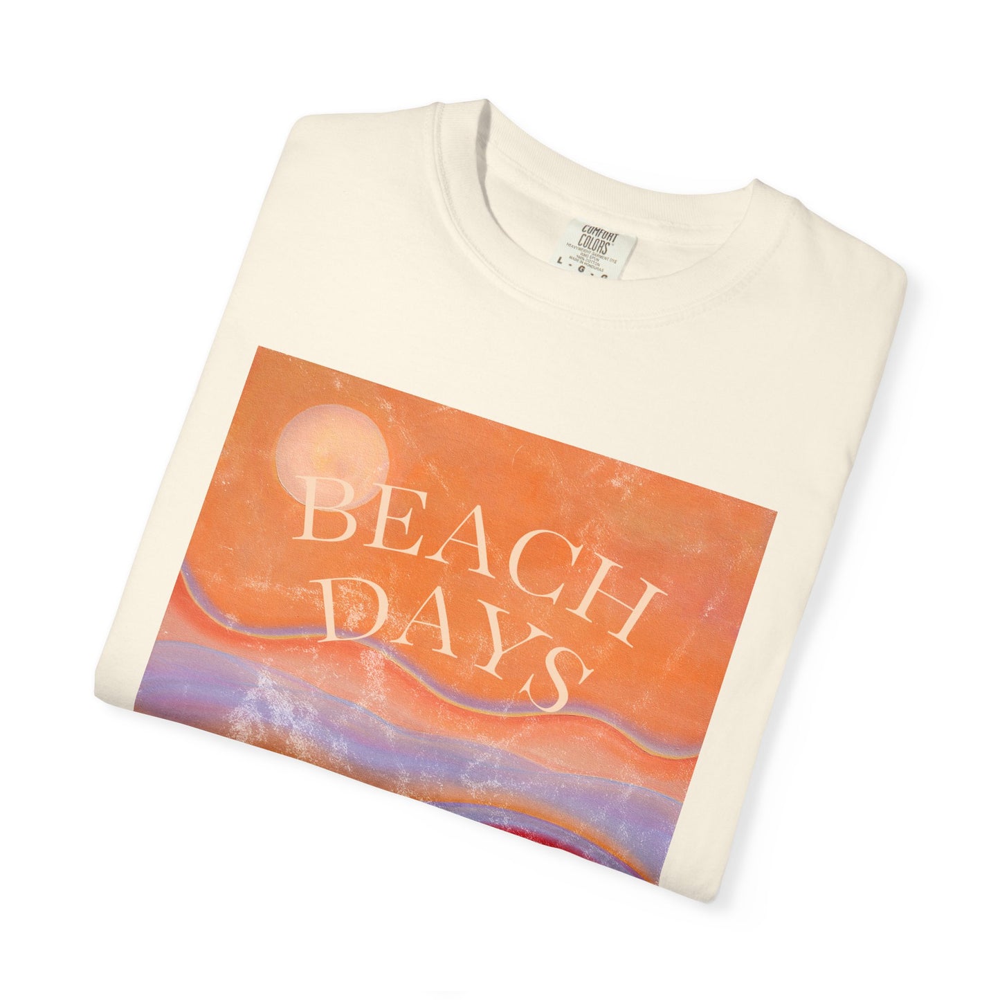 Beach Days Flow State T-Shirt by Printify featuring a relaxed fit and beach-themed graphic on soft cotton fabric.