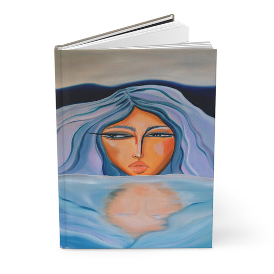 Float hardcover notebook by Printify with durable paper cover and lined pages, ideal for writing and note-taking.