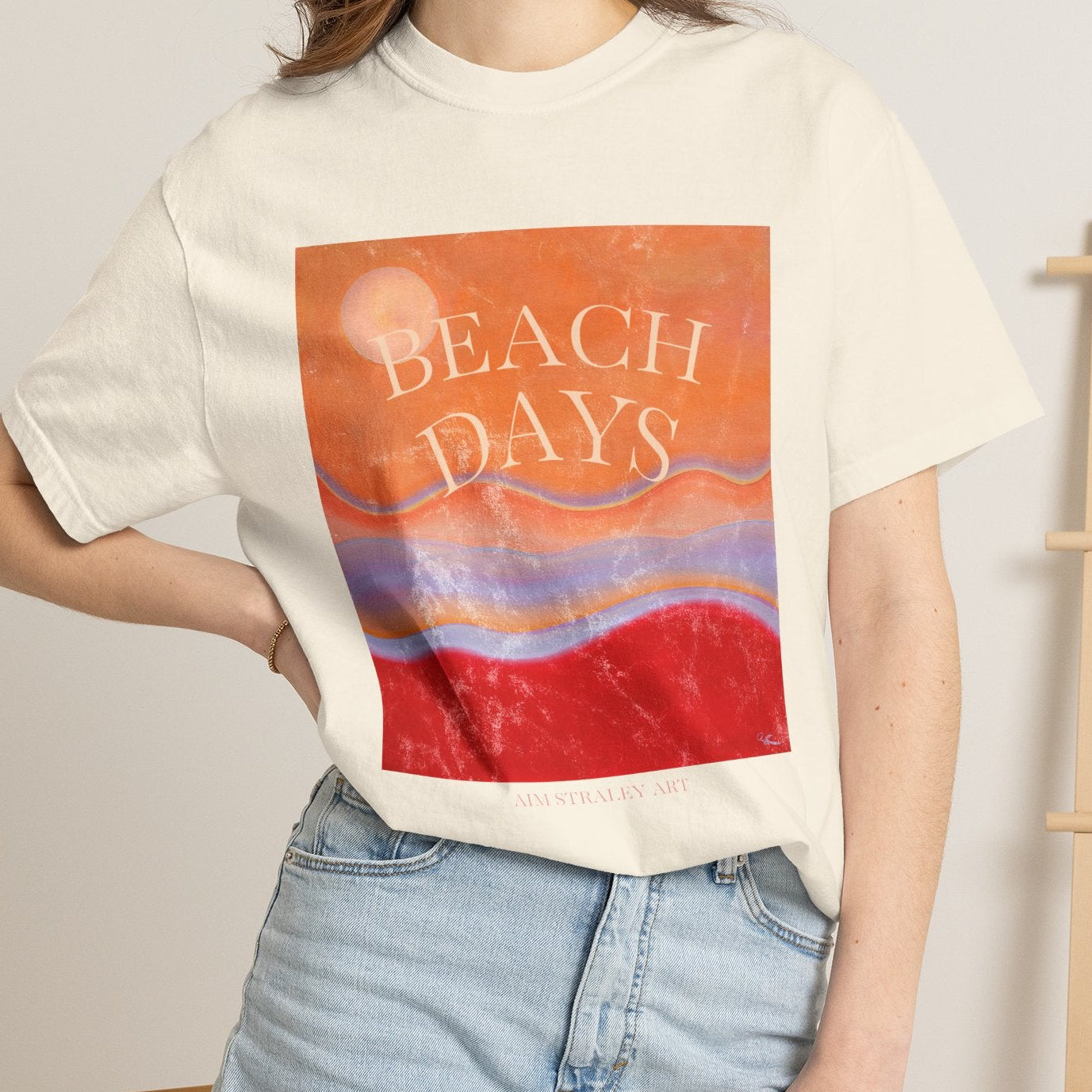 Beach Days Flow State T-Shirt by Printify, casual cotton tee featuring a relaxed beach-themed graphic design.
