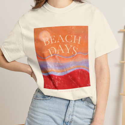 Beach Days Flow State T-Shirt by Printify, casual cotton tee featuring a relaxed beach-themed graphic design.