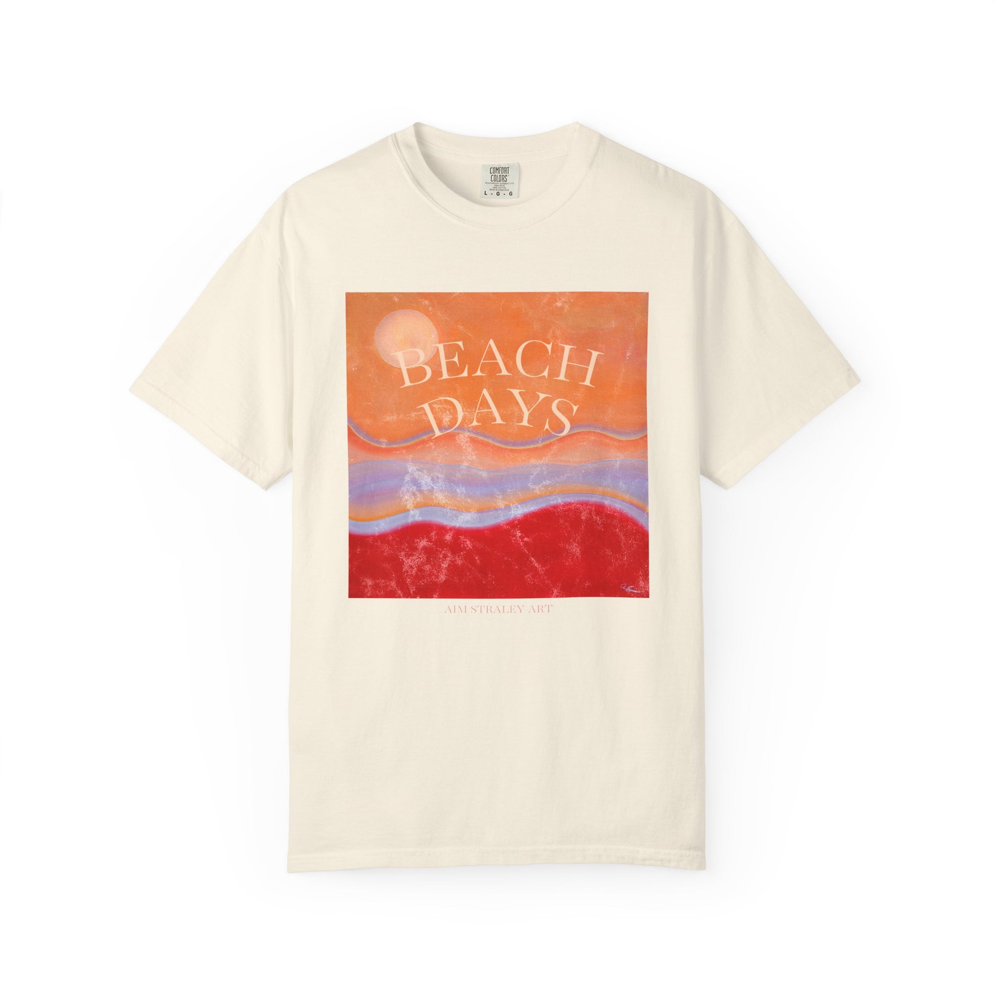 Beach Days Flow State T-Shirt by Printify featuring a relaxed design with beach and surf motifs on a comfortable cotton tee.