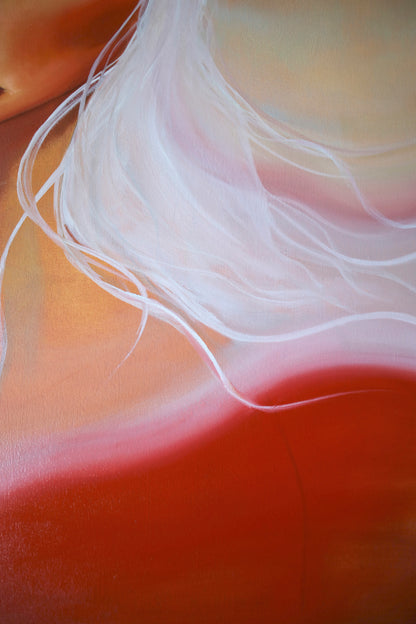 Aim Straley Art canvas diptych titled "Let's Look For Shells," featuring a coastal shell scene in a 30x48 inch artwork.