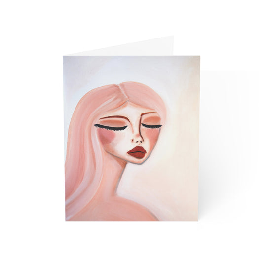 Morning Fog notecard set by Printify featuring elegant paper cards with a soft, misty design for writing and stationery use.