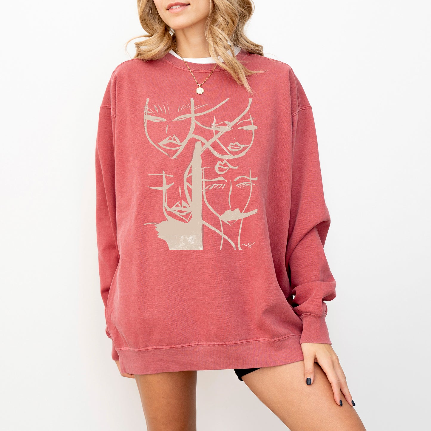 Abstract Faces Sweatshirt