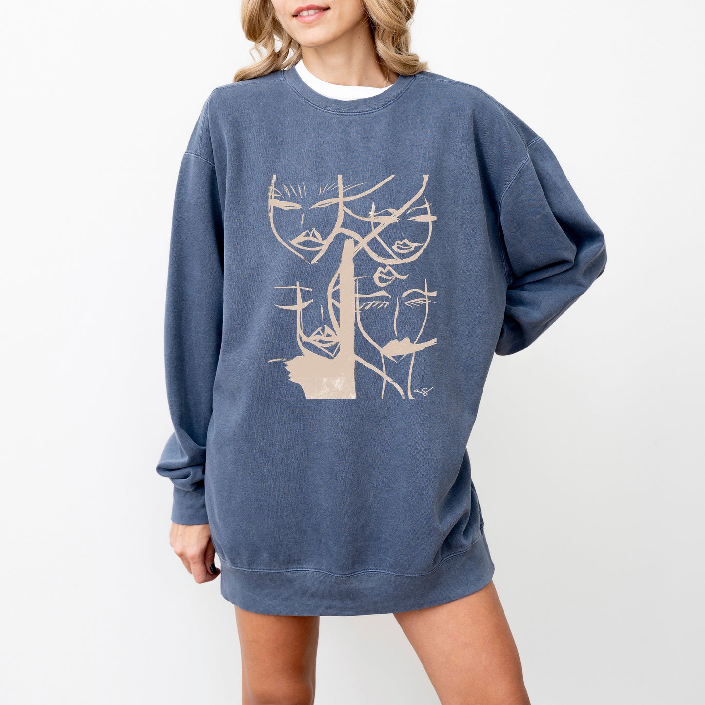 Abstract Faces Sweatshirt