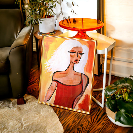 Golden Hour Wraith print by My Store, featuring a mystical, ethereal design with warm golden hues and intricate details.