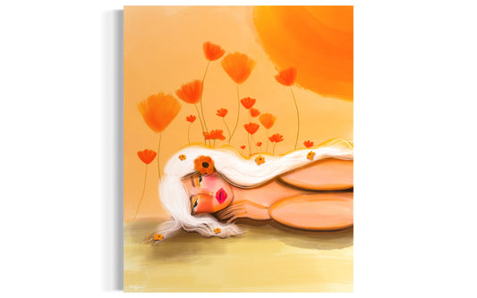 Colorful Poppy print artwork featuring vibrant red poppies on a white background, created by My Store.