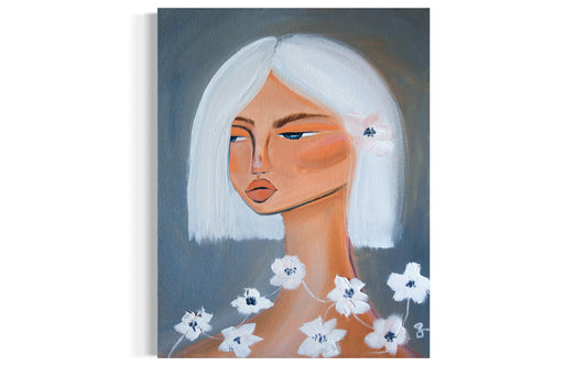 Colorful Anemone print artwork featuring vibrant flower details, perfect for wall decor or art collection.