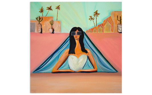 Relaxing spa day print by My Store featuring soothing imagery of a serene spa scene with towels and candles.