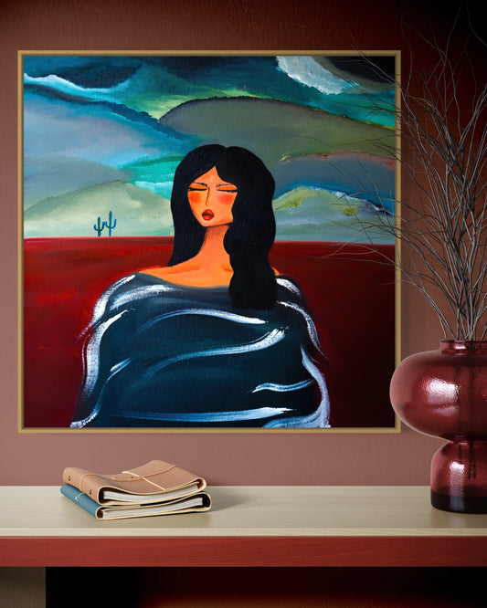 18x18 inch canvas art by Monsoon featuring vibrant abstract design, displayed on a clean background.