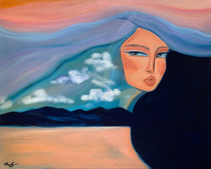 Above The Clouds, Beneath The Waves - 18"x24"