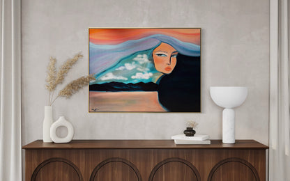 Above The Clouds, Beneath The Waves - 18"x24"