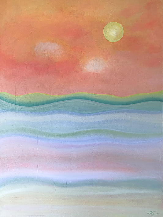 A Walk Along the Seafoam - 30"x40"
